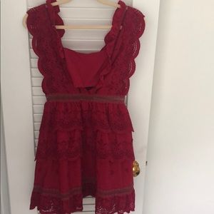 Self Portrait Red Mini Dress